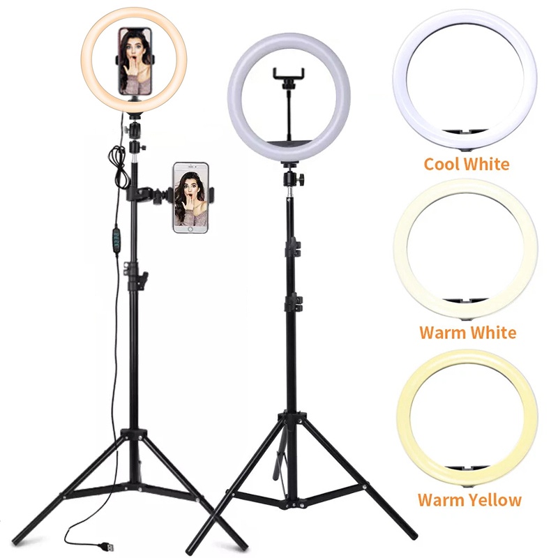 Photography Lighting Tool - Anneau lumineux LED pour selfie, 6/10/12