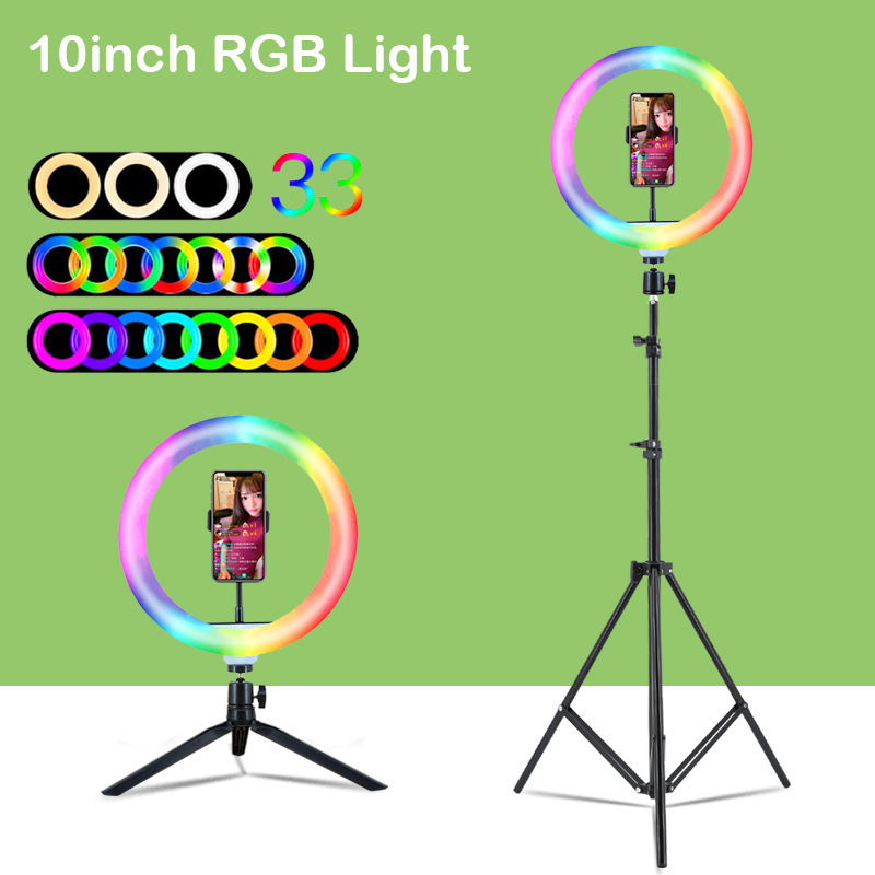 Photography Lighting Rgb - Anneau lumineux LED RGB de 26