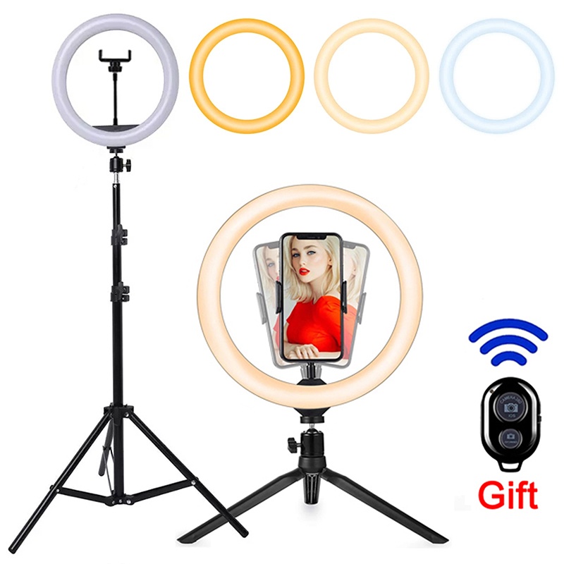 Photography Lighting Tool - Anneau lumineux LED pour selfie, 16/26/33cm,