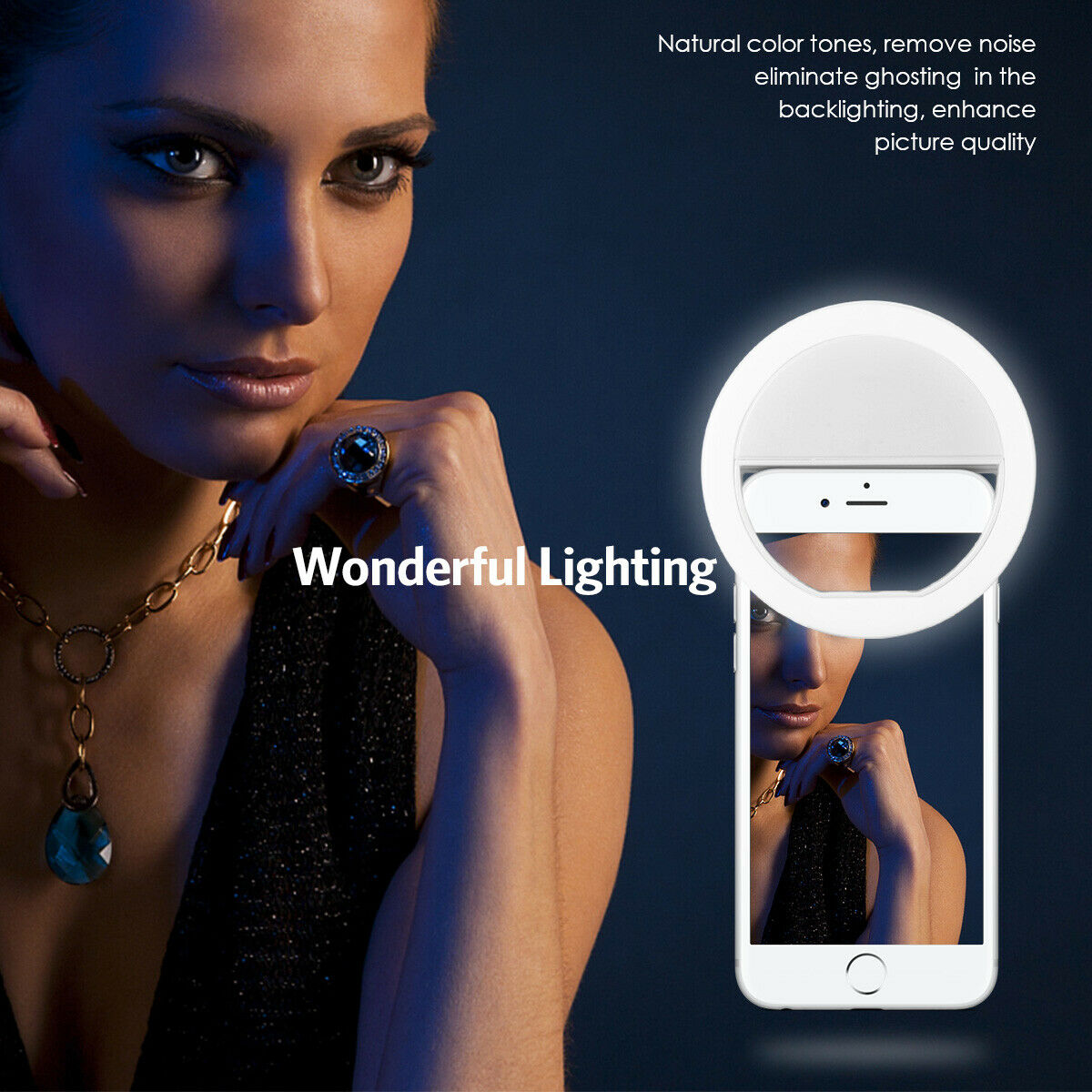 Photography Lighting Tool - Anneau lumineux LED pour selfie avec