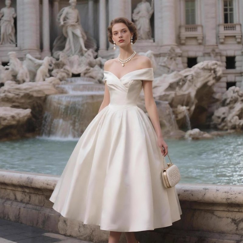 Photography Lighting Style - Robe de mariée blanche légère sans