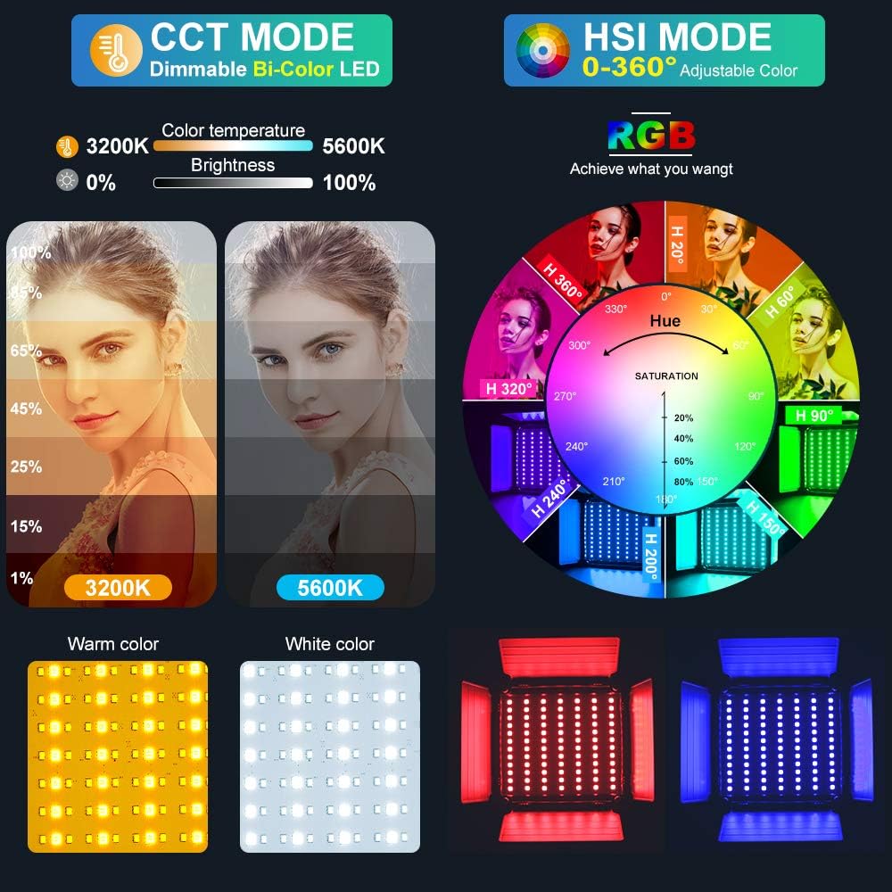 Panneau lumineux LED RVB avec  - Photography Lighting Rgb avis et prix