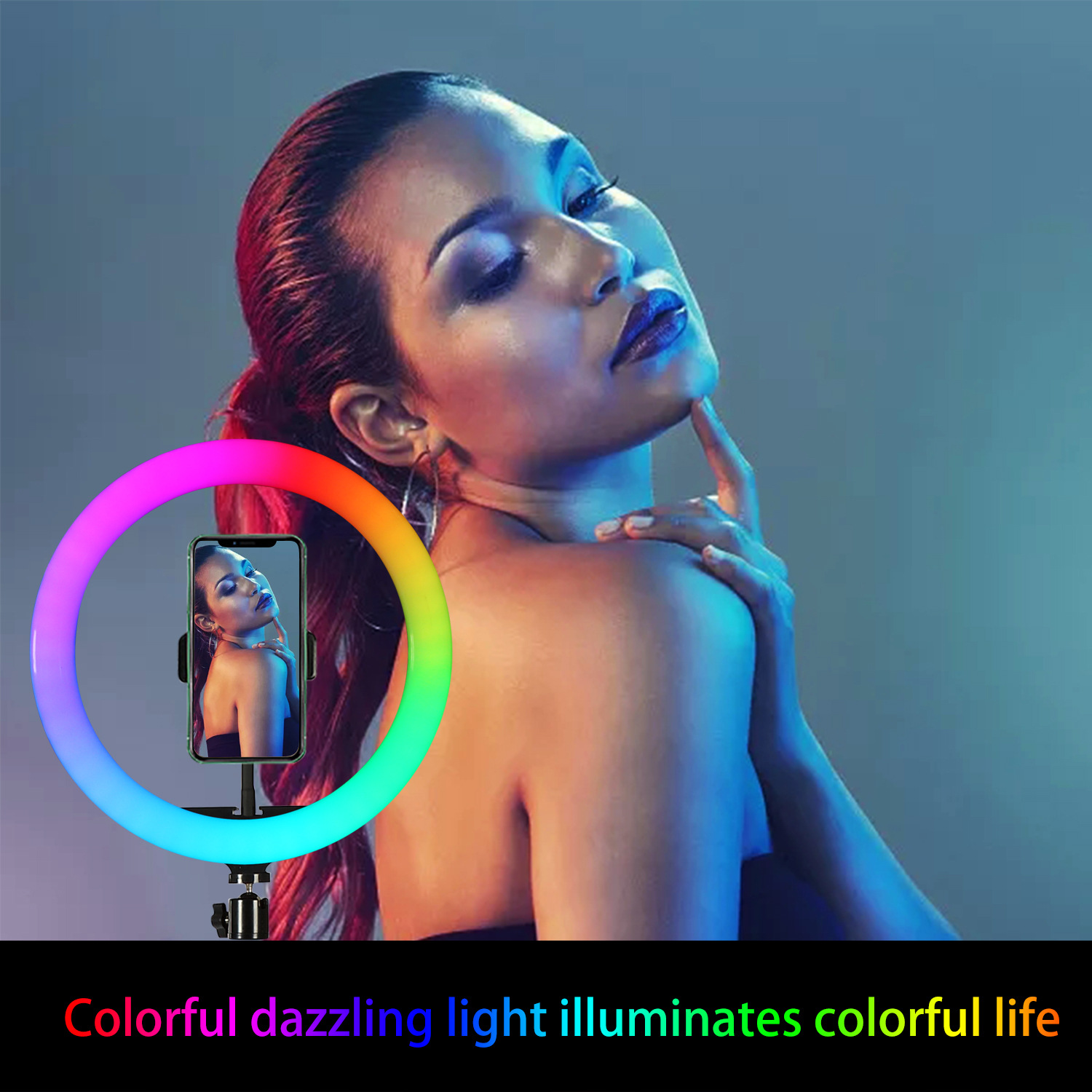 Anneau lumineux LED RGB de 26  - Photography Lighting Rgb avis et prix