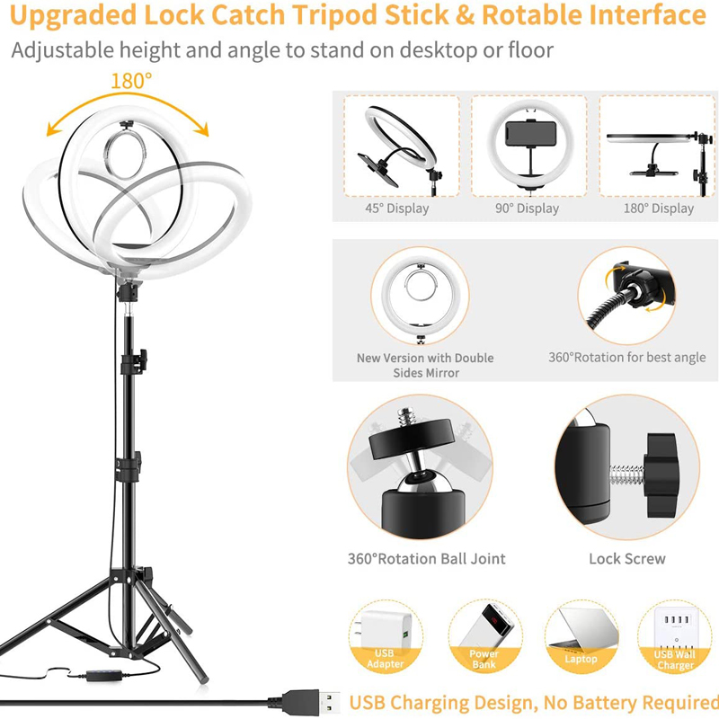 Lampe vidéo LED annulaire 16/2 - Photography Lighting Tool avis et prix