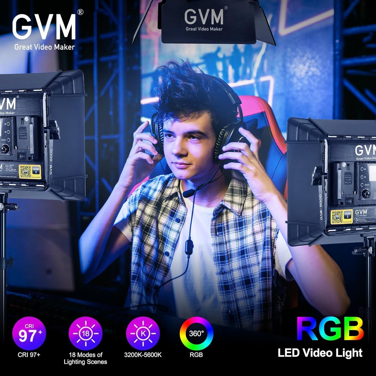 Kit d'éclairage vidéo LED RGB, - Photography Lighting Rgb avis et prix